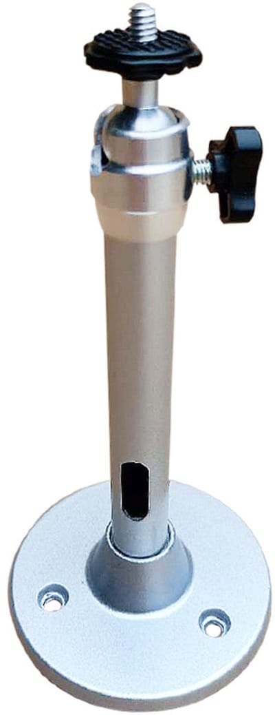 Aluminium plafondbeugel voor mini projector en bewakingscamera, hoogte 180 mm, maximaal draagvermogen 2 kg, universele 1/4 inch schroefdraad met verstelbare kogelkop voor thuisbioscoop en camera-installatie