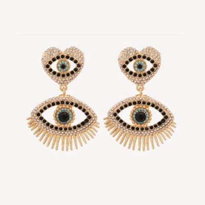 Margot Bardot Mae Eye Pearl Oorbellen Gold