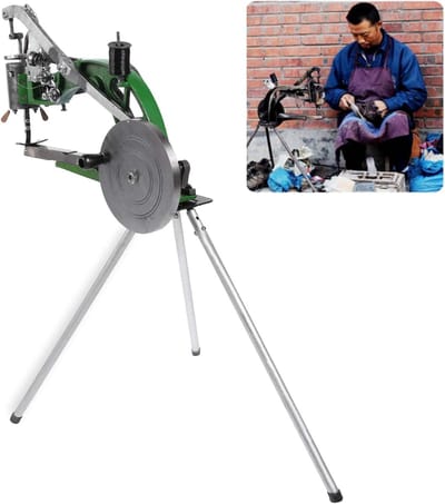 Schoenreparatie Machine - Leer Naaimachine - Repareren van Leer - Verstelbare Naaldafstand - 5 mm Naaidikte - Groen