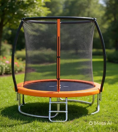 Trampoline voor Buiten 244 cm met Veiligheidsnet en Ladder – Recreatie Tuintrampoline met Verzinkt Metalen Frame, Antislip Ladder, Gebogen Poten en Hoog Elastisch Springdoek – voor Kinderen & Volwassenen – Urbanhome