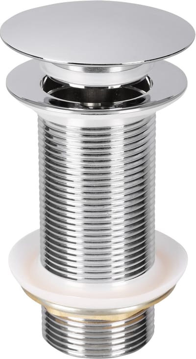 Differnz Afvoerplug Mix&match Clic-clac - Messing - Zonder Overloop - Chroom - 63mm