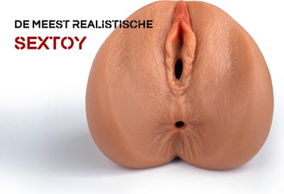 Aii 3D Realistisch Masturbator + Opbergtas - Masturbator voor man - Pocket Pussy - Sex toys voor mannen - Licht Getint