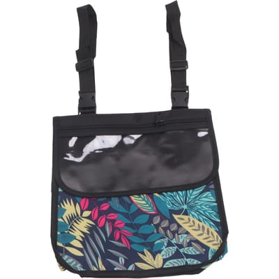 Sac pour fauteuil roulant Grande capacité Tissu Oxford Imperméable Anti-poussière Sac pour guidon avec cordon black