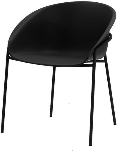 DS4U - Ella kunststof tuinstoel - zwart