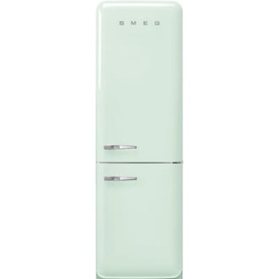 SMEG Koelkast Retro Vrijstaande ijskast Koelkast, Jaren 50, Koel-vriescombinatie, Vrijstaand , Positie scharnier: Rechts, Watergroen