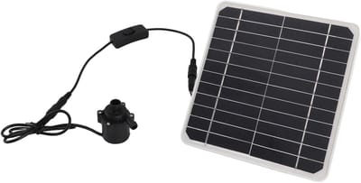 Waterpomp op Zonne-energie 50W voor Vissentanks en Waterfontein, Complete Zonnepaneelset met Schakelaaraanpassing - 24/7 Gebruik