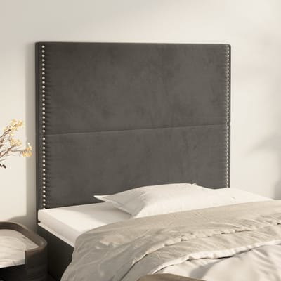 vidaXL - Hoofdbord - donkergrijs - 90x5x118/128 - cm - fluweel