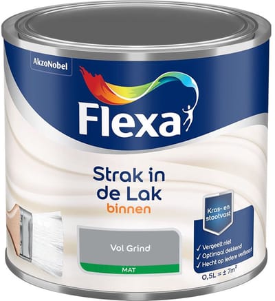 Flexa - Strak In De Lak Binnenlak Mat - Vol Grind - Mengverf - 500 Ml