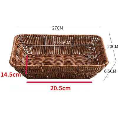 Imitatie Rotan Dienblad Fruitmand Broodmand Frituurmand 100 stuks Kant Olieabsorberend Papier brown