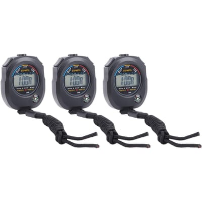 3 PCS Chronomètre de Sport Haute Précision Étanche 40mah Chronomètre de Sport Minuteur pour Course à Pied Natation Basketball gray