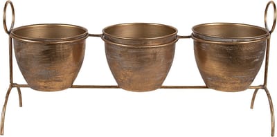 Clayre & Eef Planthouder 47x14x23 cm Koperkleurig IJzer