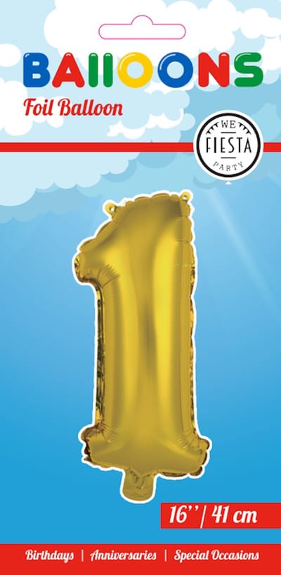 Folieballon 16" nmr. 1 - Goud