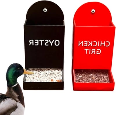 Grit Voederbak - Pluimvee Voederstation - Voederen van Vogels - Slim Anti-morst Ontwerp - 20x10x10 cm - Grijs