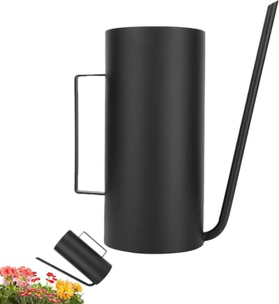 Gieter Kamerplanten - Waterpot Metaal - Planten Verzorgen - Lange Nauwe Tuit - 15 Liter - Zwart