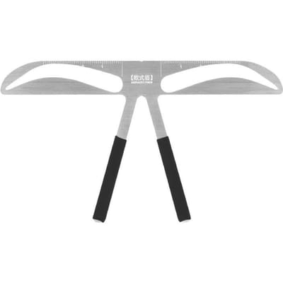 1 pièce d'outil de mise en forme des sourcils en acier inoxydable - Gabarit flexible et réutilisable pour une forme de sourcil parfaite, Convient aux débutants et aux tatoueurs gray