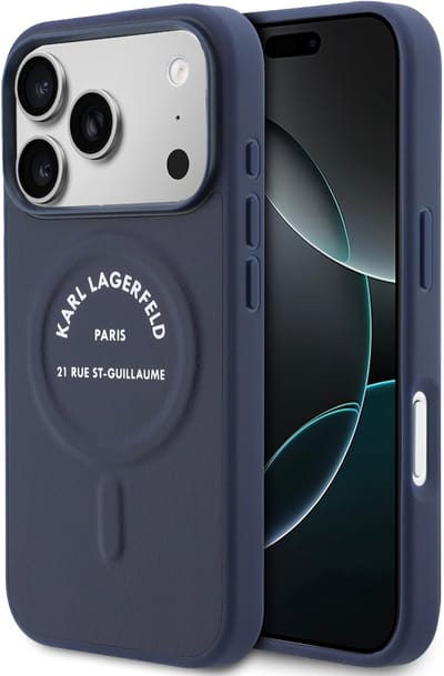 Karl Lagerfeld Back cover voor Apple iPhone 17 Pro in de kleur Navy