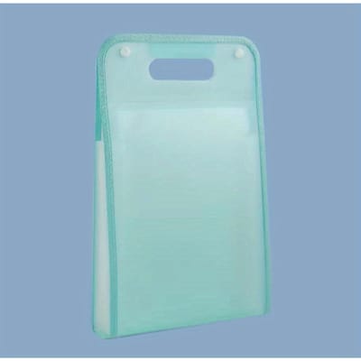 Sac à reliure verticale Macaron 1 A4, sac de rangement pour papier de test pour étudiants, sac d'orgue portable à 13 cellules, fournitures scolaires et de bureau vert