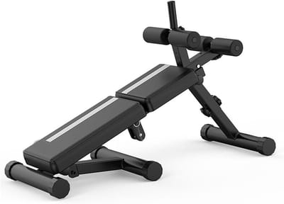 Verstelbare halterbank - Fitness bank - Kracht training - Opvouwbaar ontwerp - 400 kg capaciteit - Zwart