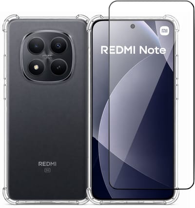 Hoesje geschikt voor Xiaomi Redmi Note 15 4G / Note 15 5G / Poco M8 5G – CrystalClear Back Cover – Schokbestendig – Full Cover Glas