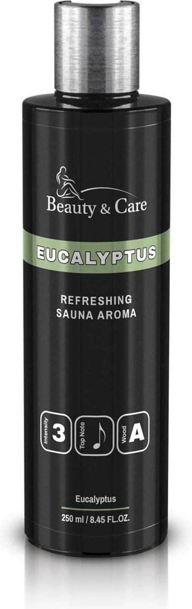 Beauty&Care® Sauna Opgietmiddel - Eucalyptus - Opgietconcentraat voor Emmer & Saunakachel - tot 100x Opgieten - Geuren met Etherische Olie - Verzorging & accessoires - 250 ml fles