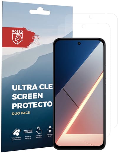 Rosso Screen Protector Geschikt voor Xiaomi Poco M7 | Ultra Clear Duo Pack | TPU Folie | Case Friendly Beschermfolie | 2 Stuks