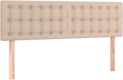 Hoofdbord met LED - Bedombouw Verlichting - Comfortabel Lezen - Verstelbare Hoogte - 144x5x78/88 cm - Cappuccino