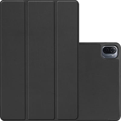 Hoes - Geschikt voor Xiaomi Mi Pad 5 - Dun & Stevig - Trifold Bookcase - Hard Cover - Hardcover Book Case - Tablet Hoesje - Zwart