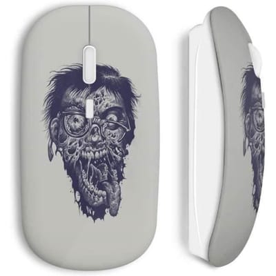Souris sans Fil - MANIACASE - Zombie - USB Wifi Inclus - Compatible Mac et PC - Blanc