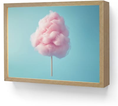 Wandlamp 40x30 cm - Oplaadbaar - Suikerspin - Zoet - Snoep - Wandlampen binnen woonkamer - Slaapkamer lamp - Decoratieve nachtlamp - Vloerlamp draadloos
