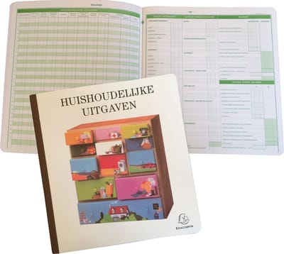 ACROPAQ Kasboekje in en uitgaven - Kasboek huishoudboek - Kasboek boekhouding - Budget planner - 56 pagina's