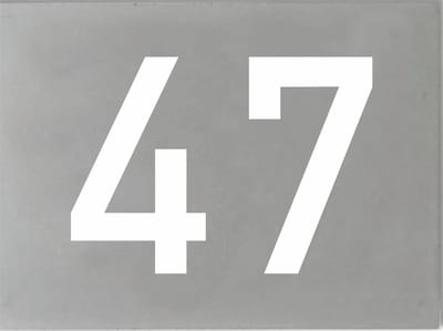BT10 Beton huisnummerbord voordeur 16x12cm