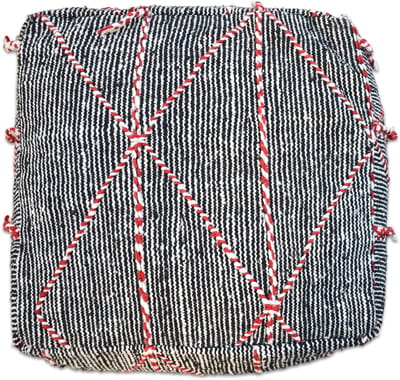 Poufs&Pillows Marokkaans zanafi vloerkussen - Uniek en handgemaakt - 60x60x20 CM - Gevuld geleverd - Kleurrijk palletkussen k1463