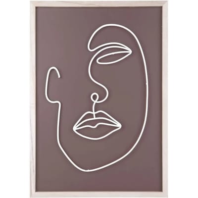 Present Time Muurkunst Line Drawing - Medium - 27x38x1,5cm - Modern