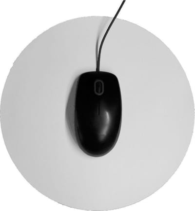 IVOL Muismat rond 26 cm Wit - Bureau onderlegger