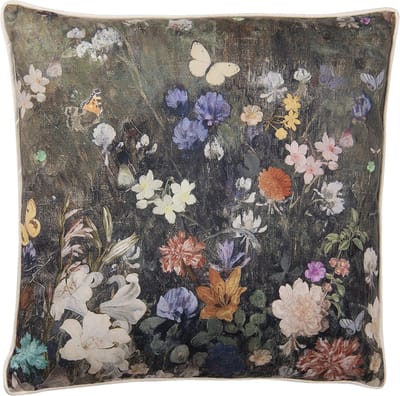 Clayre & Eef Sierkussen 45x45 cm Groen Synthetisch Bloemen