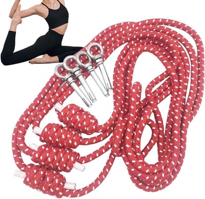 Yogatouw set - Flexibiliteit touw - Verbeteren houding - Veilige inversiehulp - 3.3 meter - Rood
