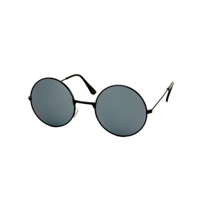 Loud and Clear® - Zonnebril - Ronde Zonnebril - Ronde Bril - Heren - Dames - Zwart - Hippie