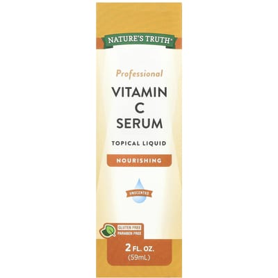 Nature's Truth, Vitamin C Serum, Topical Liquid, Unscented, 59 ml (2 fl oz) beige