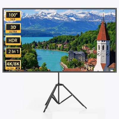 Draagbare Projectiescherm Statief 100 Inch Filmavond Buiten en Binnen