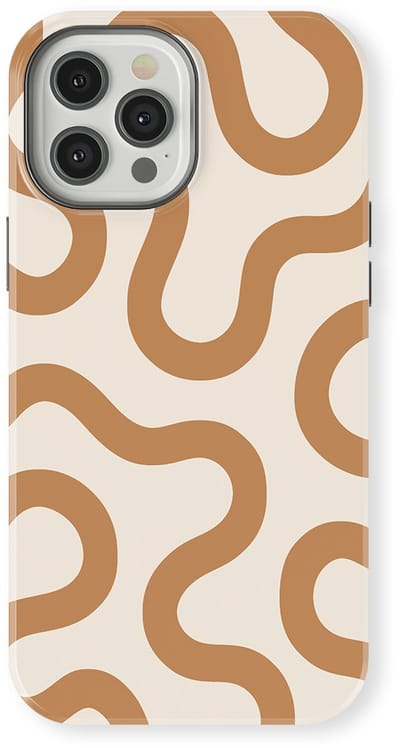 DripCase Motion Flow Tough Hoesje geschikt voor iPhone 12 Pro Max | Backcover met Mag | Trendy Design | Valbescherming | Warm Whisper