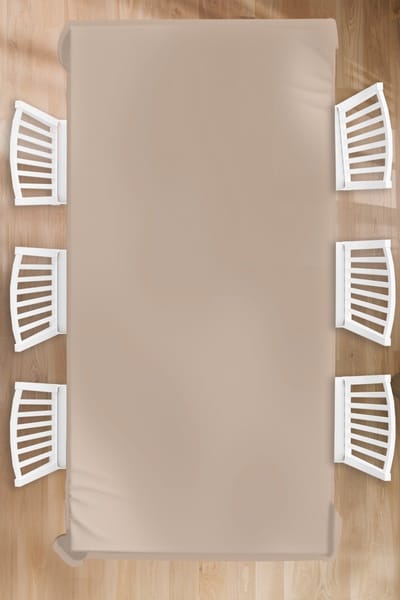 Tafelkleed - Tafellaken - 150x300 cm - Beige - Kleuren - Effen - Binnen en Buiten
