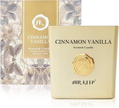 Grote Geurkaars 460g Kaneel Vanille - Lange Brandtijd 94 Uur - Luxe Cadeau voor Thuis