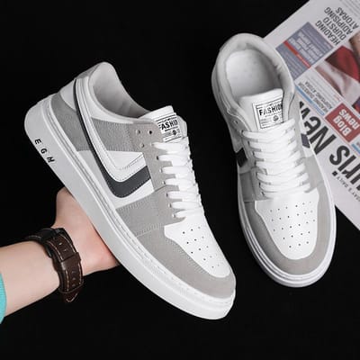 Herenschoenen Nieuwe Stijl van Internet Beroemdheid Casual Boardschoenen voor de Lente van het Jaar voor Heren Zomer Lucht 42 gray