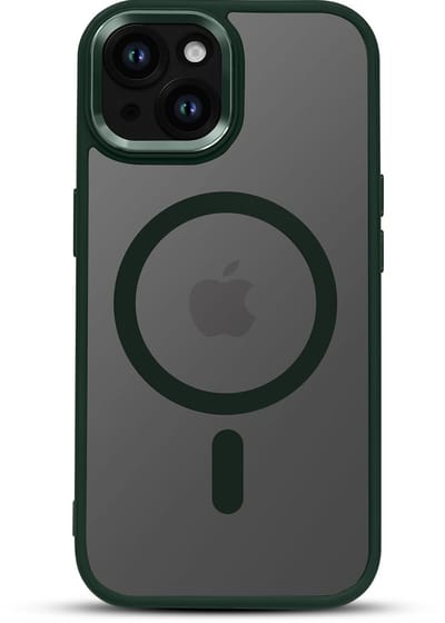 Hoesje Geschikt voor Apple iPhone 11 - Groene Color Frame - Casemania Shock Proof Back Cover met Gekleurde Bumper - Geschikt voor MagSafe - Flexibel en Shockproof Hoes met Volledige Camera Bescherming - Val/Stoot-Proof Telefoonhoesje