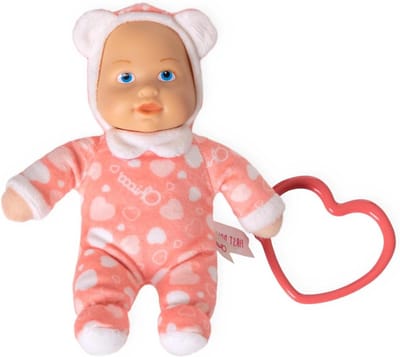 Chicco Speelgoed Mijn Eerste Pop, met hartvormige ring, gemakkelijk vast te houden, zacht en licht, Wasbaar in de Wasmachine, 0 maanden+