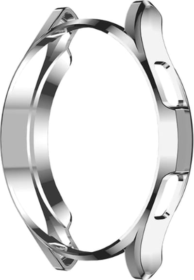 DrPhone AC4 - TPU Case - Bescherm Cover - Geschikt voor Galaxy Watch 4 42mm Classic - Soft Shell - Flexible - Zilver