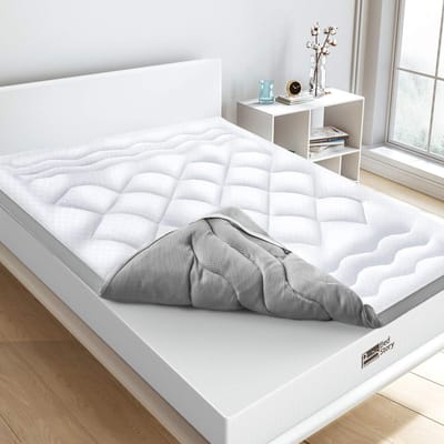 Ademend polyester matras topper 5 cm extra diepe koning size 1000 GSM hotel kwaliteit bed topper 150x200 cm