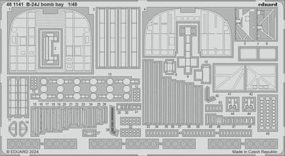 Eduard Modelbouwdecoratie - 481141 Photo-Etch Bommenruim B-24J - Photo-etch