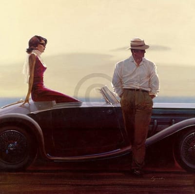 Kunstdruk Brent Lynch - Coastal Drive 70x70cm