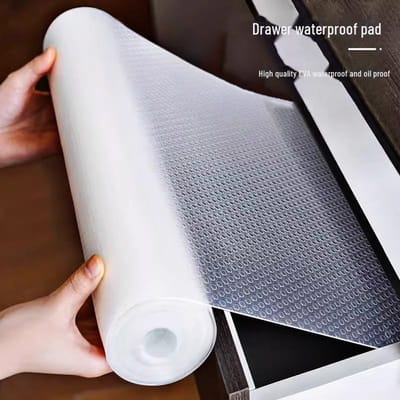 Tapis de tiroir EVA épais transparent pour placard, meuble à chaussures antiadhésif, antisalissure, imperméable, antidérapant, résistant à l'humidité 30*200cm transparent